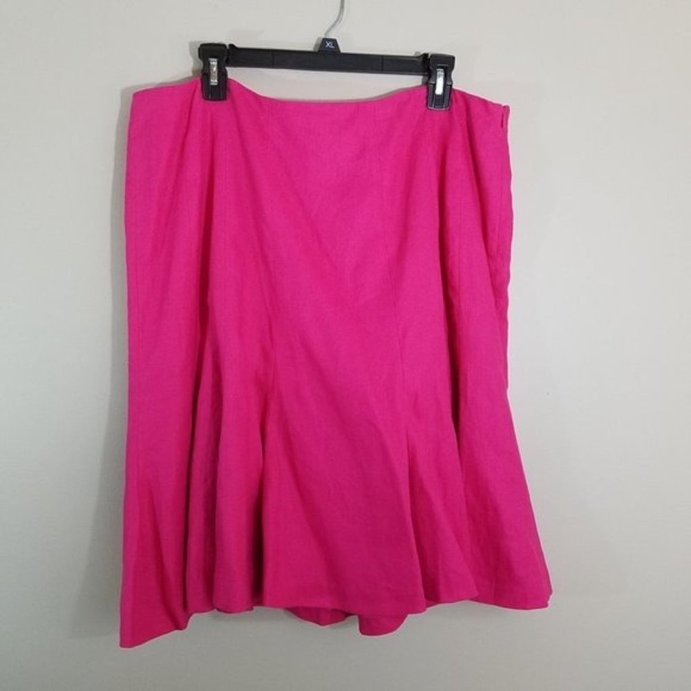 Chaps Skirt pink flair 16